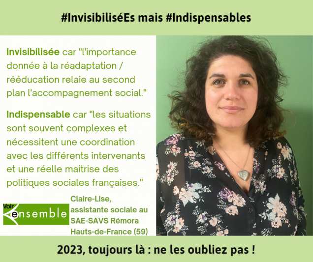 Visuel de Claire-Lise assistante sociale