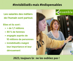 Visuel de présentation de la campagne InvisibiliséEs mais Indispensables